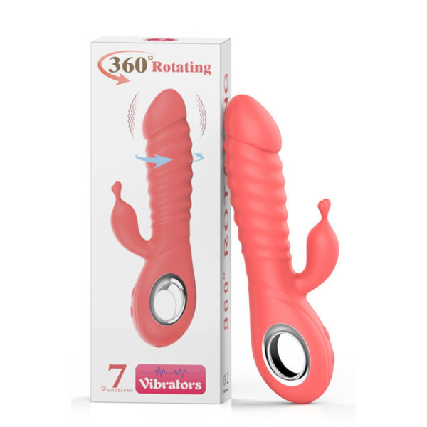 Vibromasseur rabbit rotatif 7 vibrations USB 